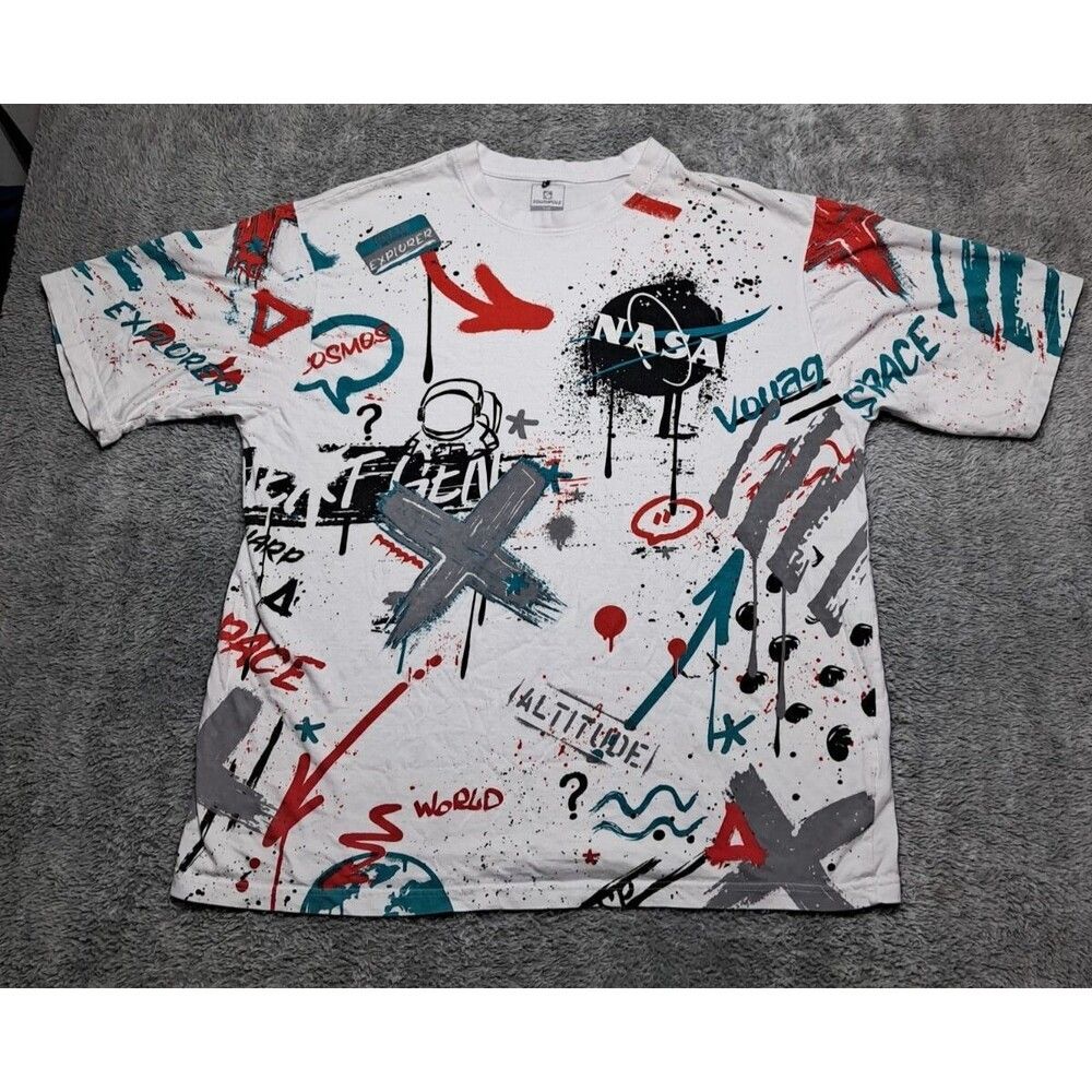 SOUTHPOLE MEN'S SHORT SLEEVE GRAPHIC T-SHIRT SZ 3XB NASA PAINT SPLATTER